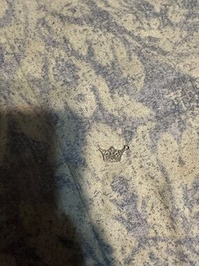 Crown Charm Pendant - Silver Tone